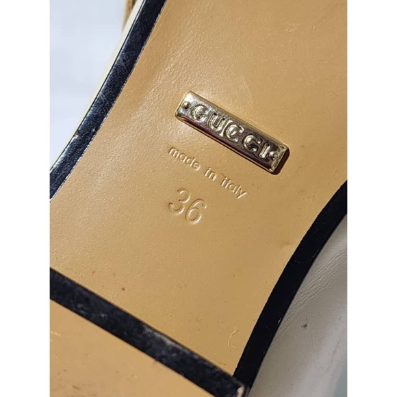 Authentic Gucci Peyton GG Sylvie Pearl Studded Loafer White Size 36 - Picture 5 of 14